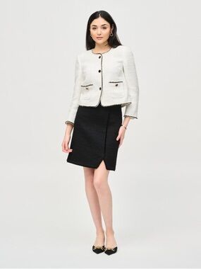 Joseph Ribkoff Bouclé Jacket Style 243911 Formal Waist Length Blazer